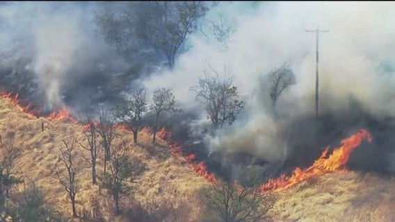 Grass fire in Solano County holding at 115 acres, mostly contained