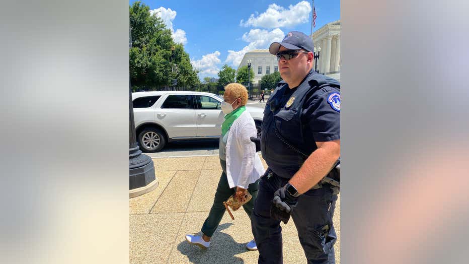 Two Bay Area congresswomen arrested at abortion rights protest outside .  Supreme Court