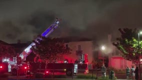 Alameda townhome catches fire, producing massive flames: Video