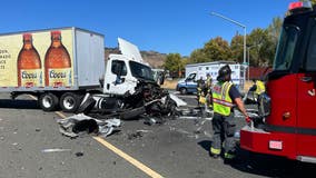 Crash involving big-rig blocks traffic on I-80 in Vallejo