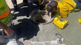 Worker rescued after falling 20 feet down manhole in Morgan Hill
