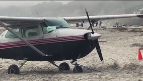 Private plane makes emergency landing on Santa Cruz beach