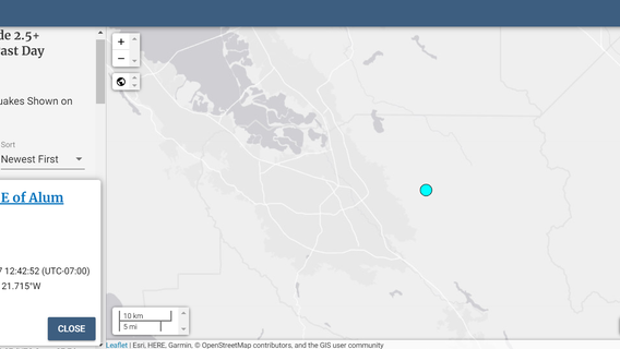 Small earthquake shakes San Jose