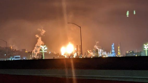 Flaring from Chevron refinery prompts questions from passers-by