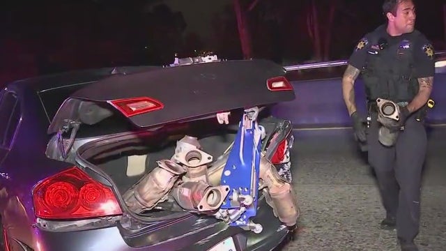 Car chase in San Francisco leads to discovery of catalytic converters spilling out of truck