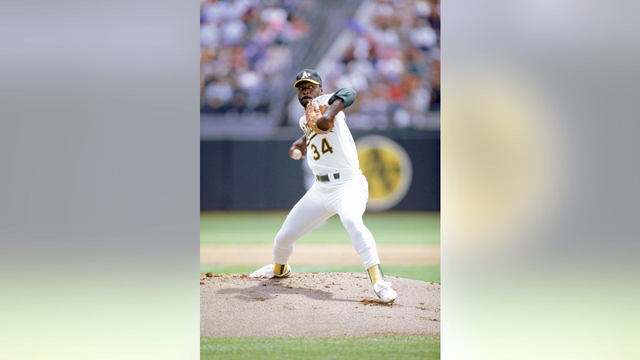 Dave Stewart Custom Oakland Athletics Jersey Mitchell & Ness 89 World Series