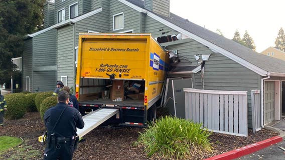Grandma rescues grandson after stolen moving truck plows into Vallejo apartment complex