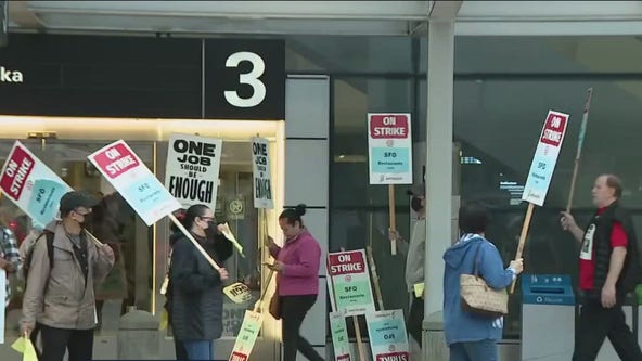 Restaurant workers strike at SFO, fliers told to bring their own meal