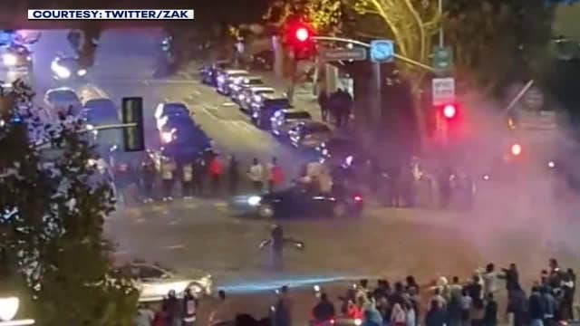 San Francisco sideshows roar through the night