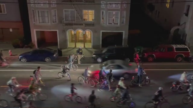 Car plows through Oakland bike party