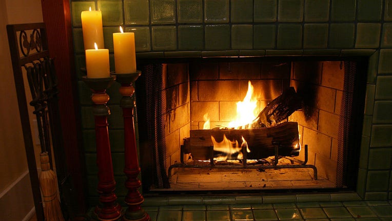 A fireplace is shown in an undated file image. (Photo by Ricardo DeAratanha/Los Angeles Times via Getty Images)