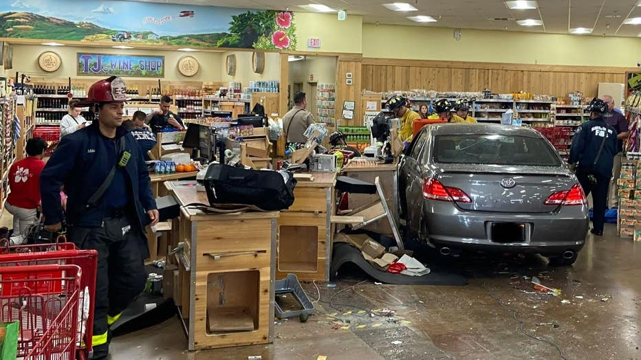 Car accelerates into Trader Joe's Castro Valley store, fire department  responds
