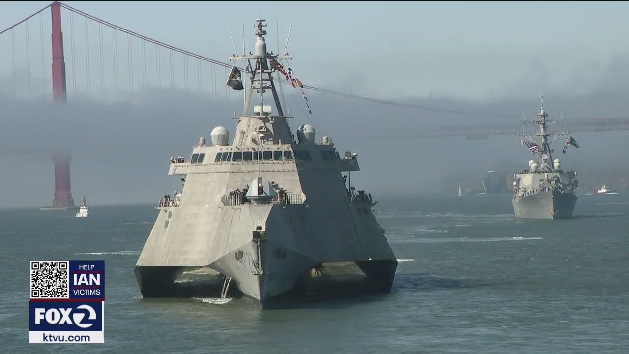 San Francisco Fleet Week's Parade of Ships enters the Bay