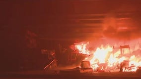 Oakland homeless camp goes up in flames