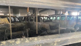 Oakland police vans destroyed by fire started in encampment