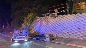 3 rescued after car lands on its roof in Castro Valley, officials say
