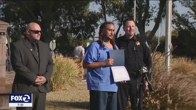 Inmate work crew honored for saving woman from stabbing attack in Vacaville