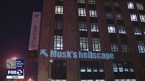 'Musk's hellscape' projected on Twitter building, ultimatum leads to mass exodus