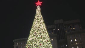 Holiday tree lighting ceremony held in San Francisco Union Square