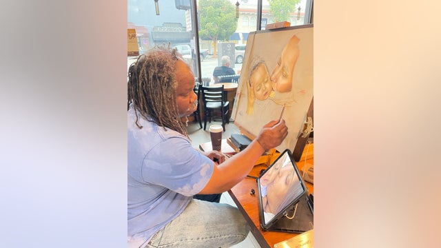 Oakland artist, formerly homeless, uses his experience 'to capture the true emotions of life'