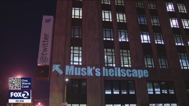 'Musk's hellscape' projected on Twitter building, ultimatum leads to mass exodus