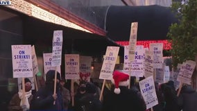 Union Square Macy's employees on strike during holiday crunch time