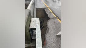 Crews work to repair sinkhole along Highway 12 in Sonoma County