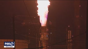 Intense flaring at Martinez refinery