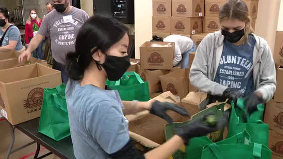 San Francisco's Glide Foundation gives holiday groceries to those in need