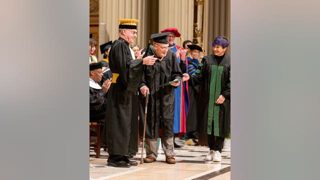 Decades after military service interrupted college, 85-year-old collects diploma from USF