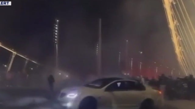 Police break up sideshows on the Bay Bridge, Brentwood