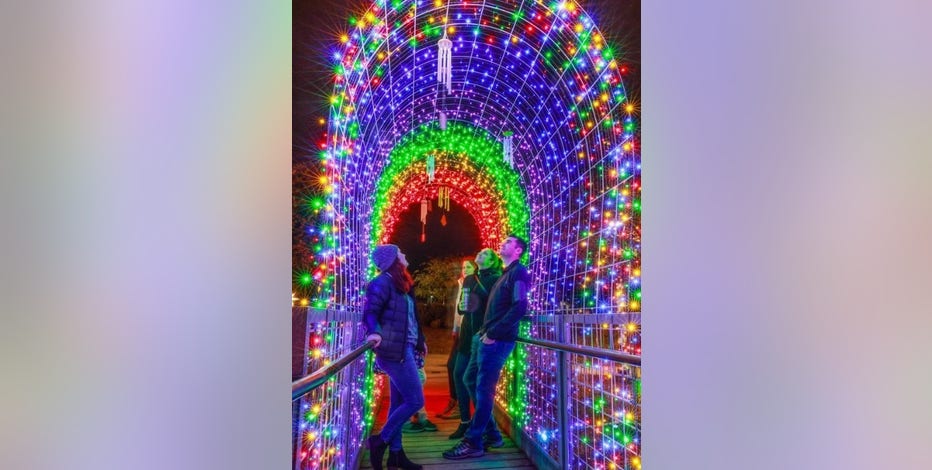 PayPal Park transformed into Christmas light wonderland