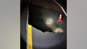 Sinkhole closes stretch of State Route 92 in San Mateo County