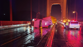 Golden Gate Bridge lanes reopened from overturned semi: Caltrans