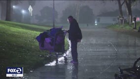 San Jose police evacuate people living along waterways as rain pours