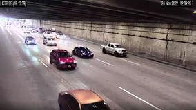 Surveillance video shows moment Tesla S brakes on Bay Bridge before 8-car pileup