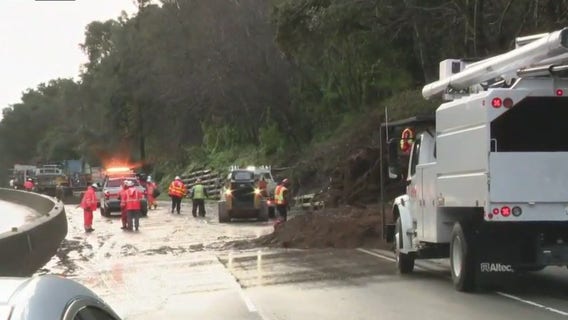 Highway 13 in Oakland closed due to landslide
