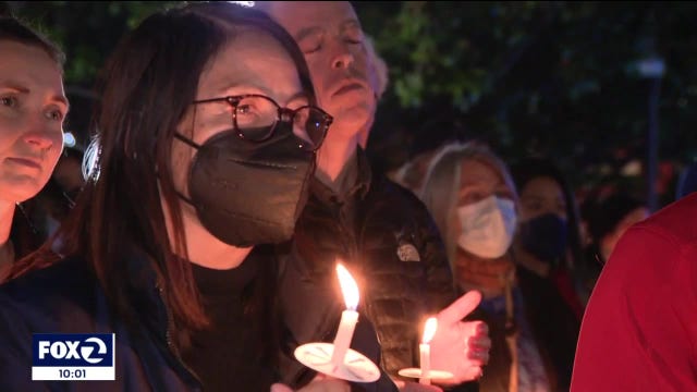 San Francisco Chinatown holds candlelight vigil for mass shooting victims
