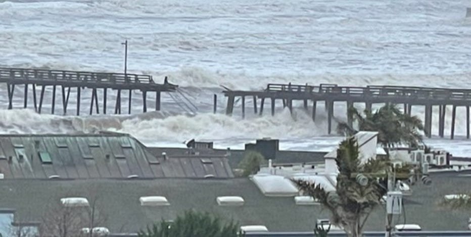 Capitola Seacliff piers in Santa Cruz County torn apart in storm