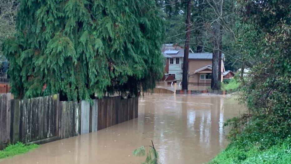 California governor tours storm ravaged Santa Cruz County