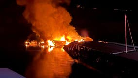 23 boats, jet skis and houseboats involved in dock fire at Lake Berryessa's Markley Cove