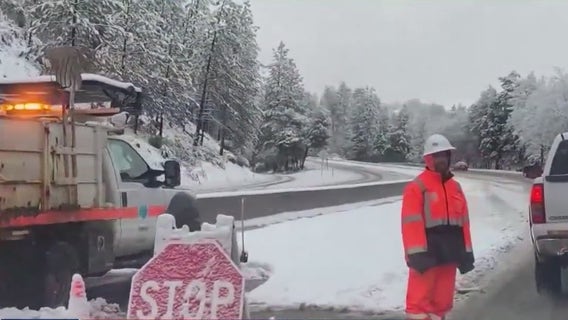 Heavy rain and snow cause road closures in U.S., California