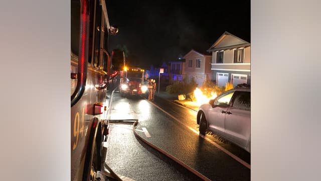 Crews rush to put out gas fire in Daly City