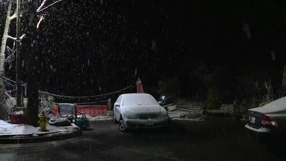 Snow sightings in San Jose San Mateo County Santa Cruz mountains