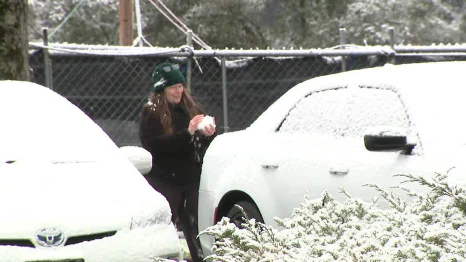 Snow sightings in San Jose San Mateo County Santa Cruz mountains