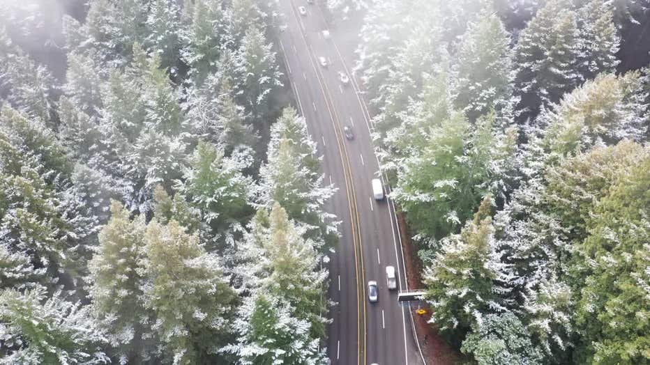 Snow sightings in San Jose San Mateo County Santa Cruz mountains