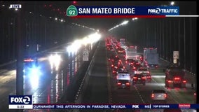 2 dozen cars suffer flat tires on San Mateo Bridge