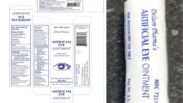 Eye ointment used for dry eyes recalled over risk of infection, blindness
