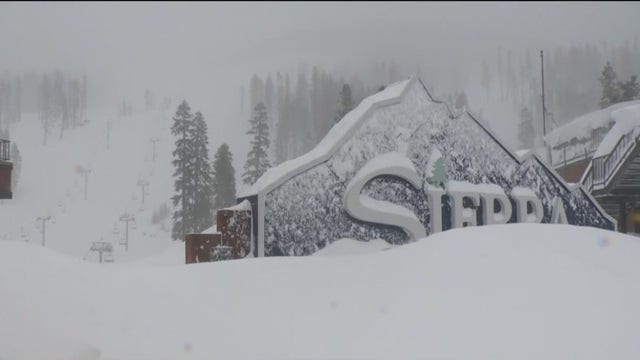 California's snowpack hits record high with latest Sierra storm