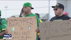A's fans stage protest calling for new ownership